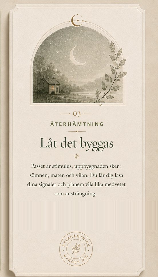 Återhämtning: Låt det byggas, med ett hus under en stor måne.